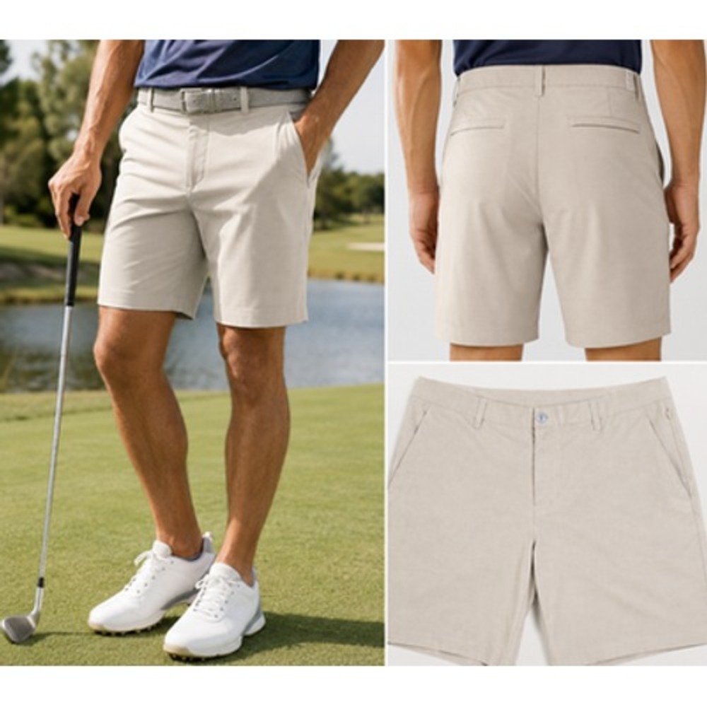 Lululemon Mens Shorts 40 Beige Khaki Golf Performance Stretch LM7BGVS 9in